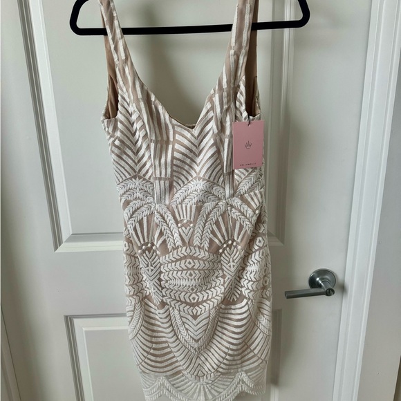 NWT CAN'T HELP BUT WAIT DRESS WHITE - Picture 7 of 7